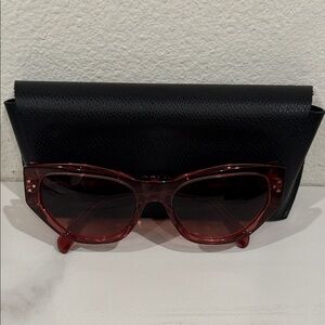 Celine Bordeaux Cat-Eye Sunglasses